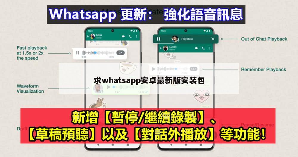 求whatsapp安卓最新版安装包